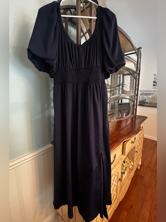 GAP Dresses & Skirts - Gap Navy Blue Maxi Dress Short Sleeves Size Large, Worn One Time
